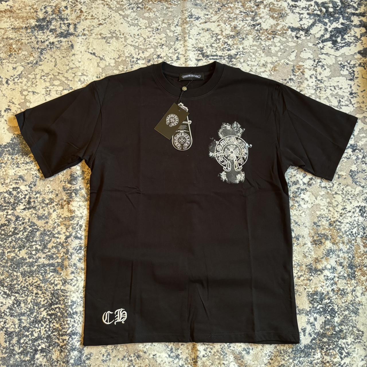 P0 Chrome Hearts Men's Black T-shirt - Image 1