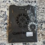 Chrome Hearts Men's Black and Grey T-shirt - Image 8