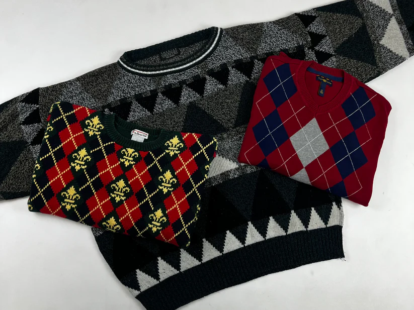 2 Argyle Sweaters - Image 1