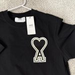 AMI Paris Men's Black and White T-shirt - Image 3