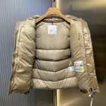 Moncler Men's Khaki and Green Coat - Image 4