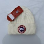 Canada Goose Men’s Cream and White Hat - Image 3