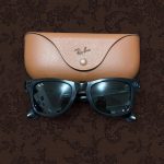 Ray-Ban Men’s Black and Brown Sunglasses