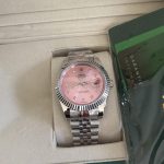 Men’s Silver and Pink Watch - Image 3