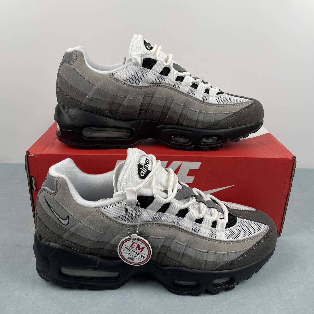 923cb292 Nike Air Max 95 BLACK / WHITE & GREY - Image 1