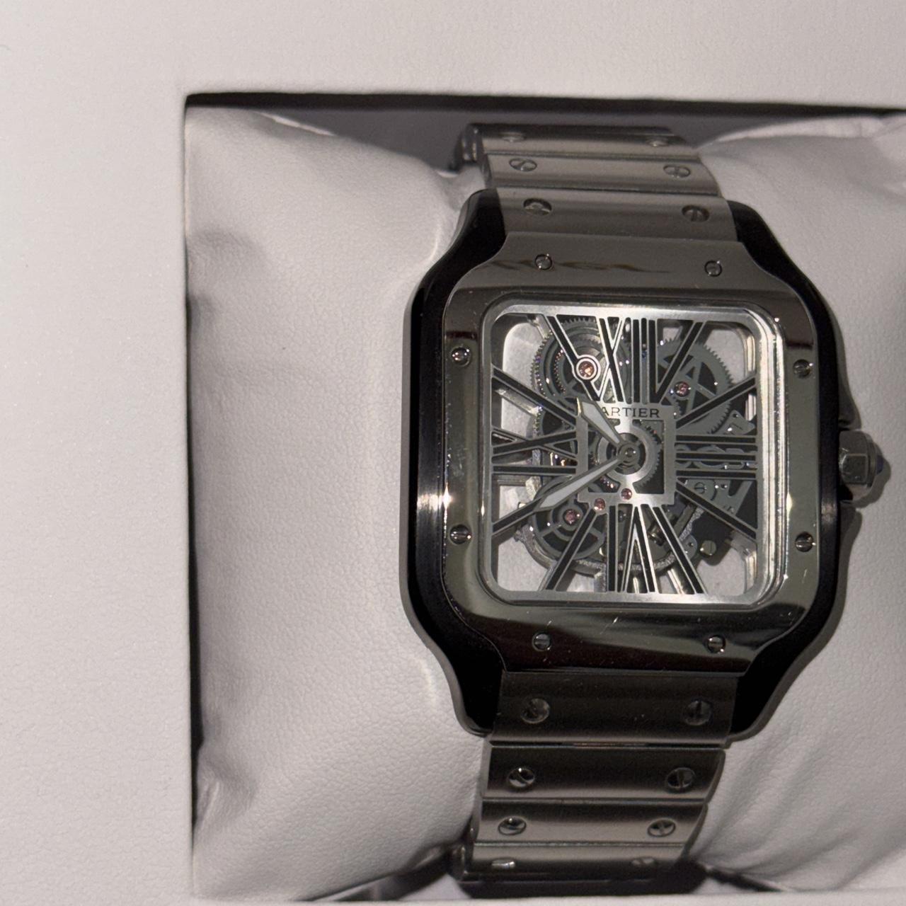 P0-1-76 (1) Cartier Men’s Silver Watch - Image 1