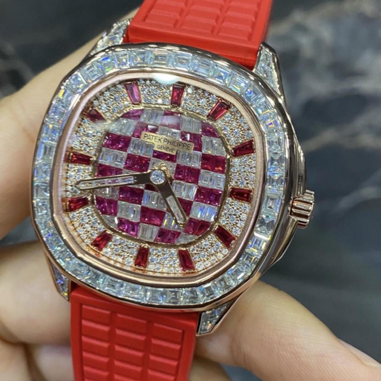 P0-1-10 Patek Philippe Men’s Red and Pink Watch - Image 1
